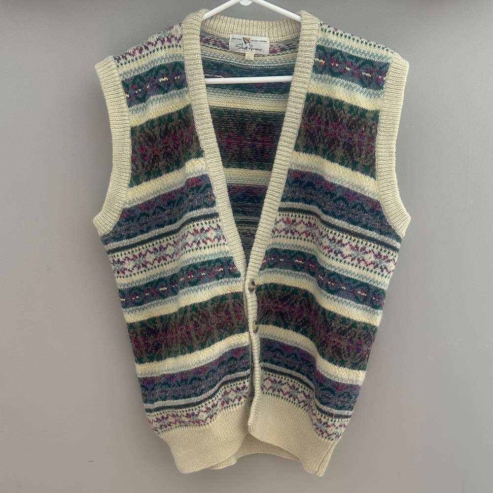 Vintage Knit V-Neck Sweater Vest